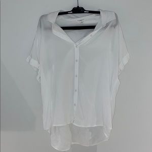 Oversized flowy button down blouse